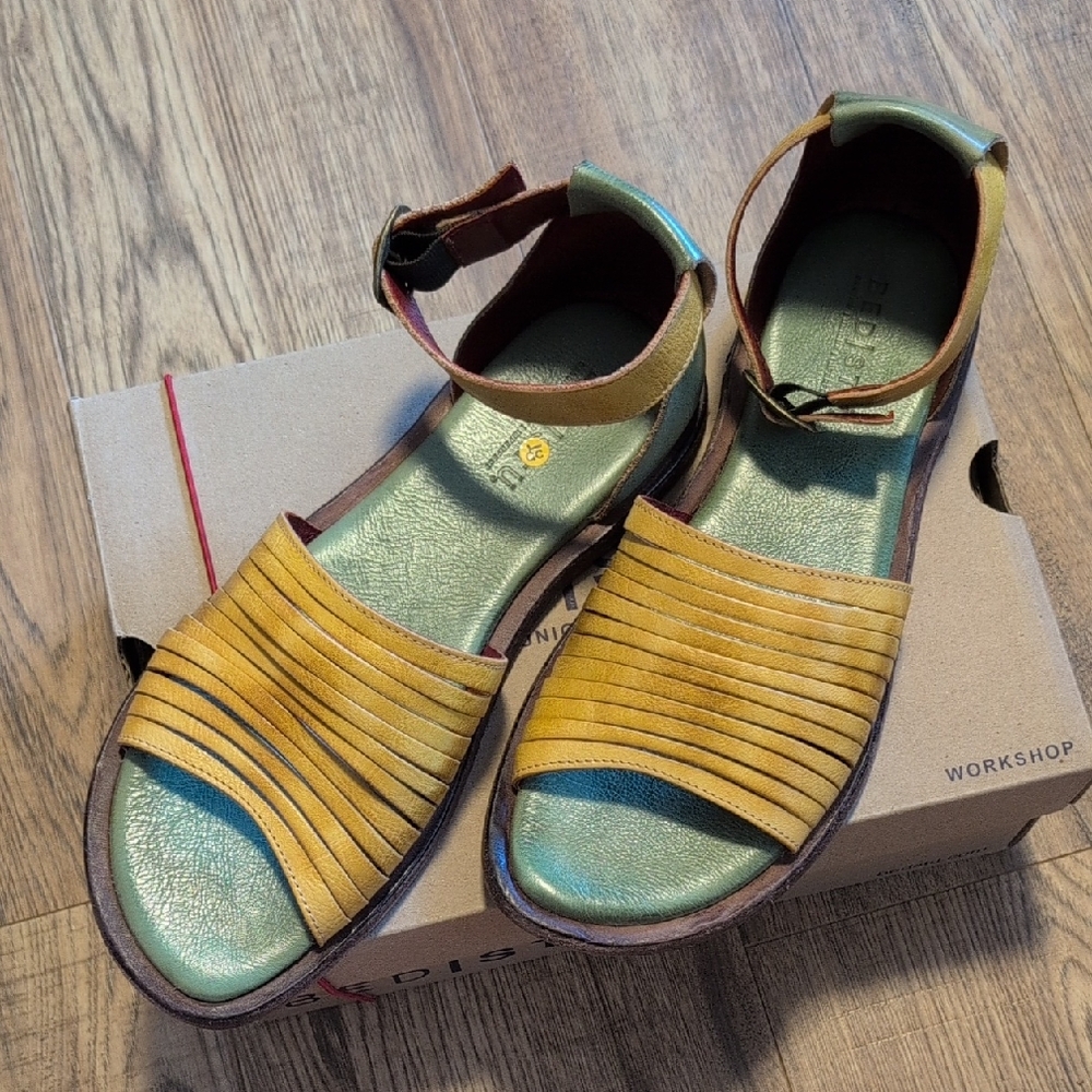 Bed Stu Yellow And Green Sandals for Women